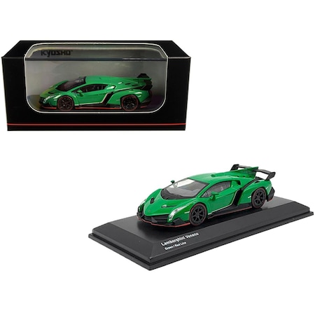 Plushdeluxe Lamborghini Veneno Green with Red Line 1-64 Diecast Model Car PL1585362